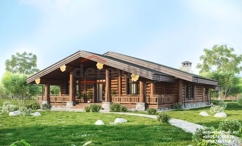 Dom z bali okrągłych naturalnych L-02